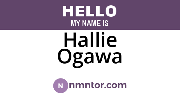 Hallie Ogawa