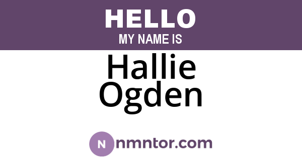 Hallie Ogden