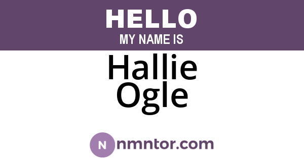 Hallie Ogle