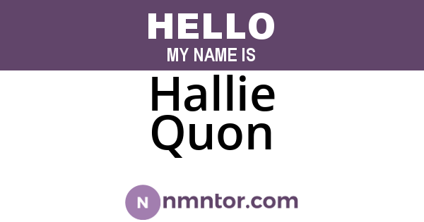 Hallie Quon