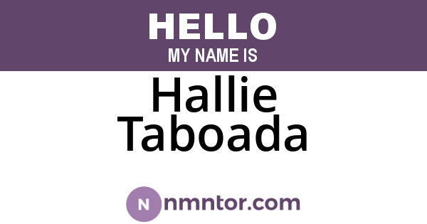 Hallie Taboada