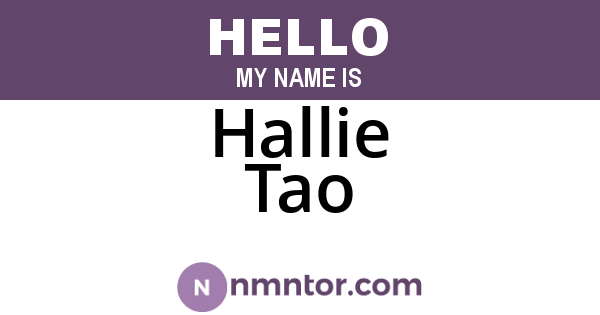 Hallie Tao
