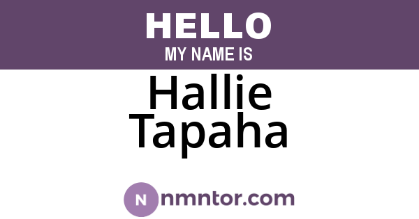 Hallie Tapaha