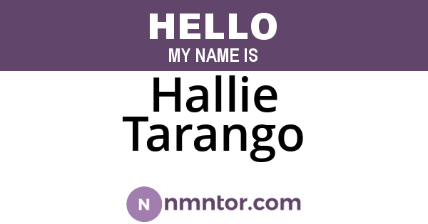 Hallie Tarango