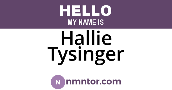 Hallie Tysinger