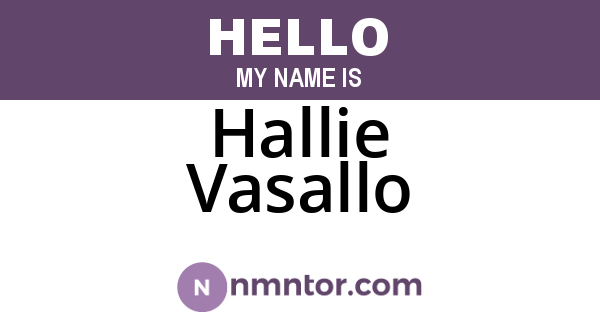 Hallie Vasallo