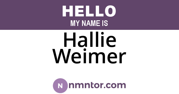 Hallie Weimer
