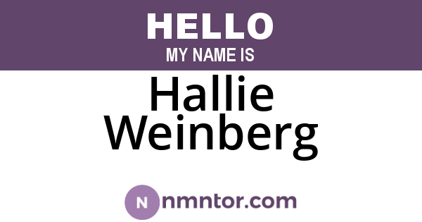 Hallie Weinberg