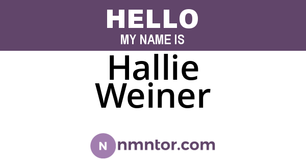 Hallie Weiner