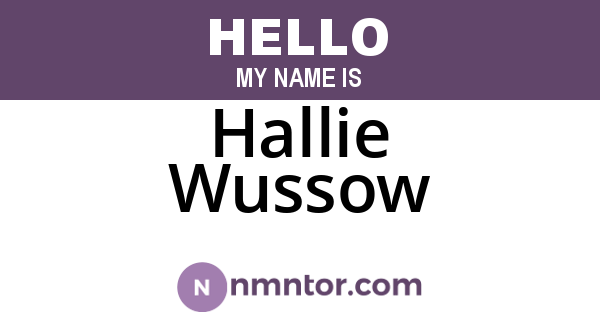 Hallie Wussow