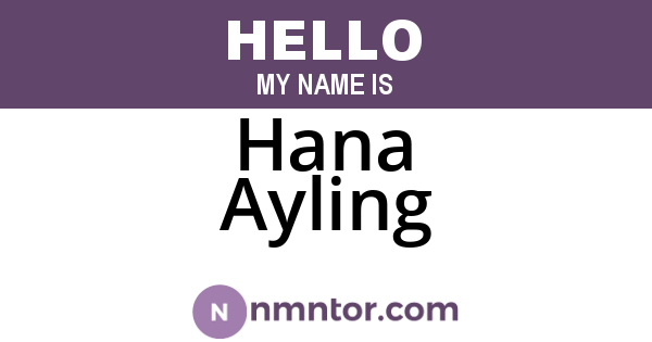 Hana Ayling