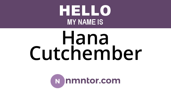 Hana Cutchember