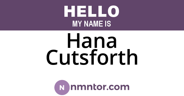 Hana Cutsforth