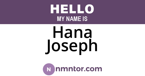 Hana Joseph