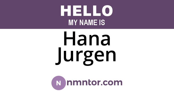 Hana Jurgen