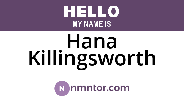 Hana Killingsworth