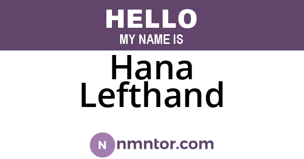 Hana Lefthand
