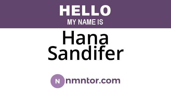 Hana Sandifer