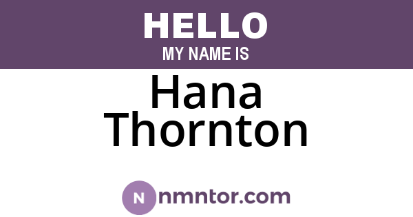Hana Thornton