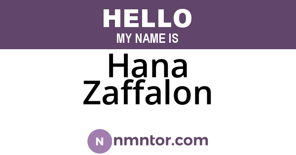 Hana Zaffalon