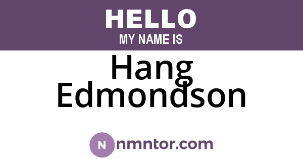 Hang Edmondson