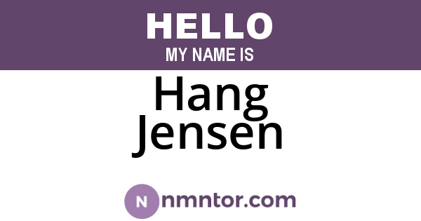 Hang Jensen