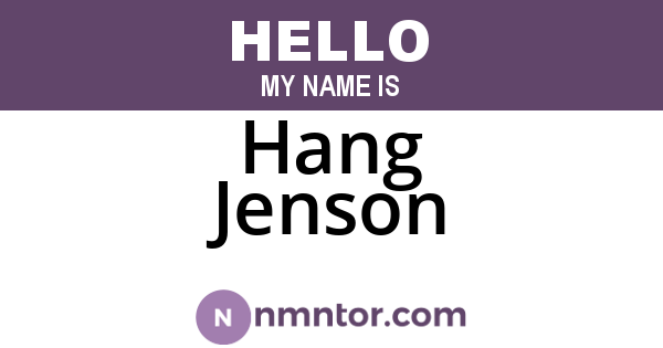 Hang Jenson