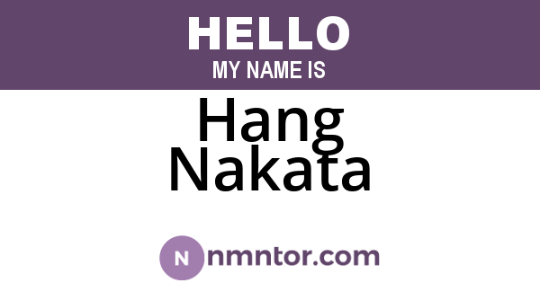 Hang Nakata