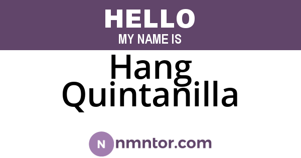 Hang Quintanilla