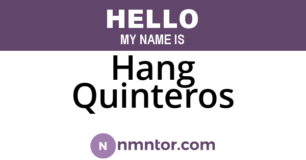 Hang Quinteros