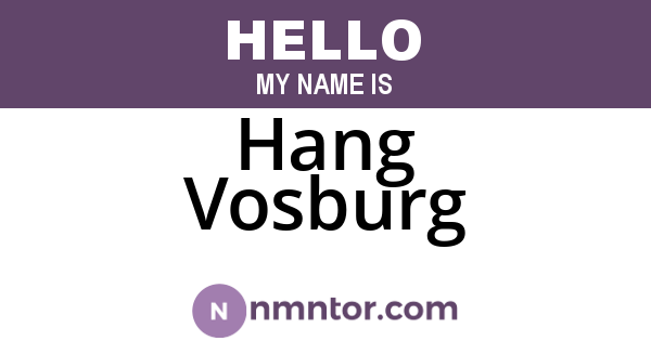 Hang Vosburg