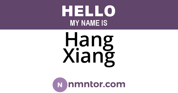 Hang Xiang