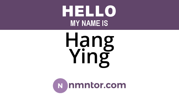 Hang Ying