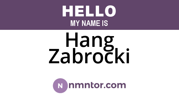 Hang Zabrocki