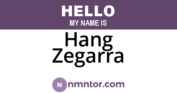 Hang Zegarra