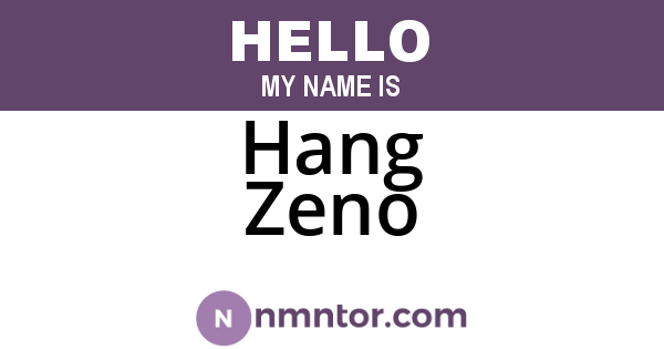 Hang Zeno