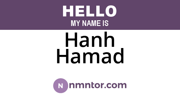 Hanh Hamad