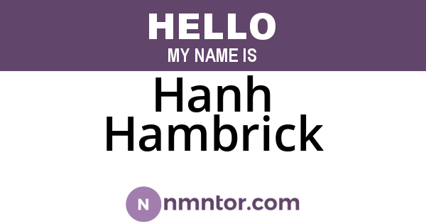 Hanh Hambrick