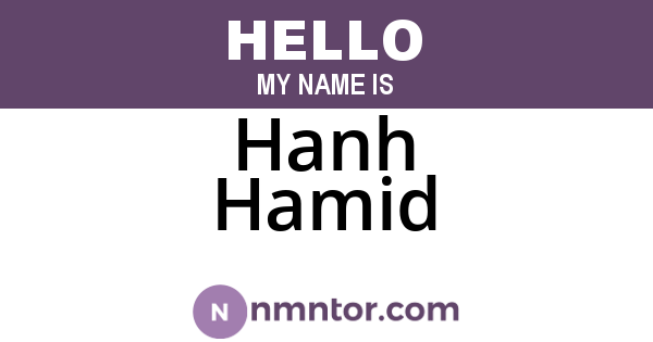 Hanh Hamid