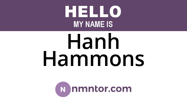 Hanh Hammons