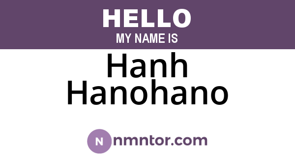 Hanh Hanohano