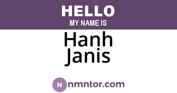 Hanh Janis