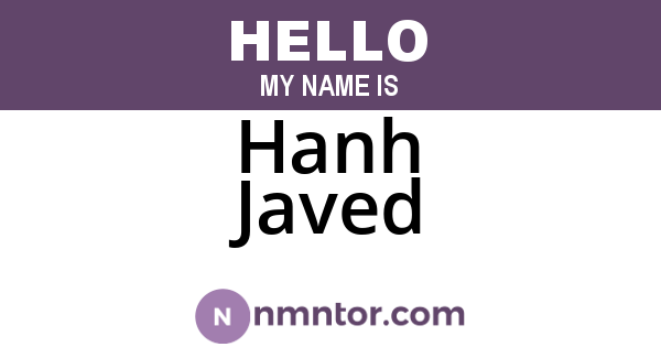Hanh Javed