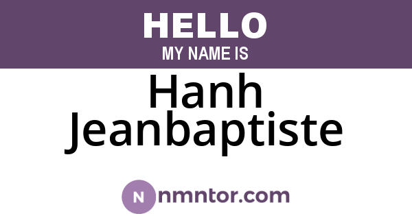Hanh Jeanbaptiste