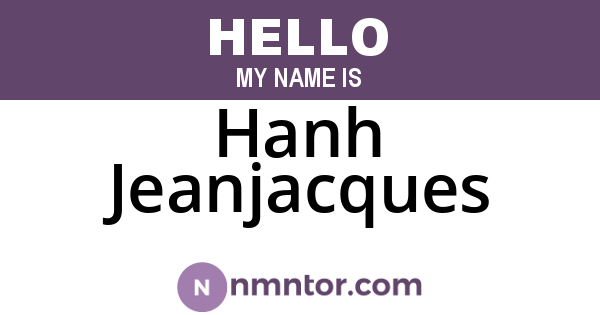 Hanh Jeanjacques