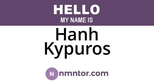 Hanh Kypuros