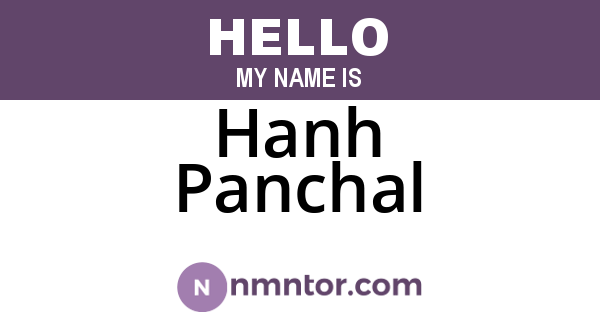 Hanh Panchal