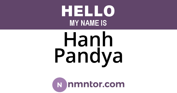 Hanh Pandya