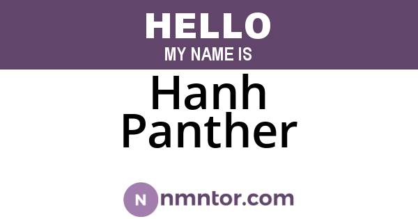 Hanh Panther