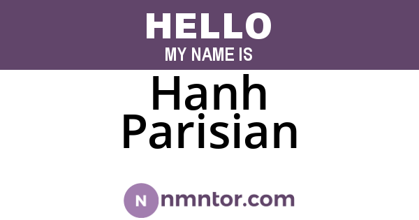 Hanh Parisian